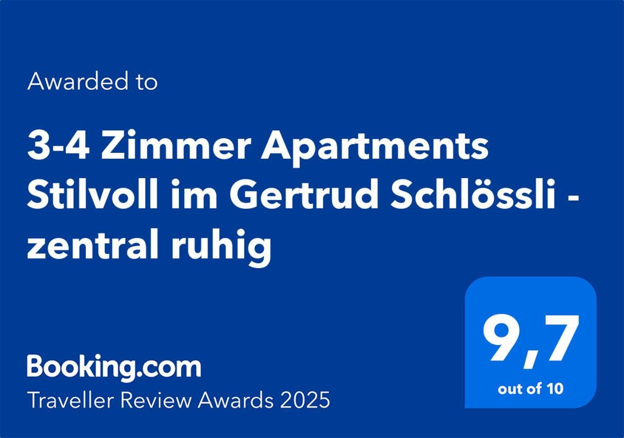 2-4 Zimmer Apartments Stilvoll Im Gertrud Schloessli - Zentral Ruhig St. Gallen Luaran gambar